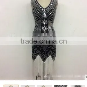 Walson Clothes Apparel Embroidery 1920s Flapper Evening Dress thumbnail-2