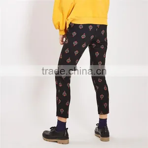 Cool Pattern Printed Hot Girt Sexi Photo Slim Fit Cigarette Harem Pants thumbnail-4