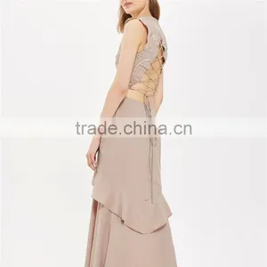 Factory Price Hot Sale Lace Ruffle Pencil Women Skirt Long Maxi thumbnail-2