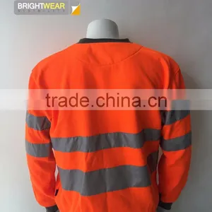 Polyester Inner Brush Fleece Jacket Safety Sweatshirt Meet EN ISO20471 thumbnail-2