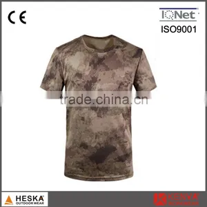 Military Army Color 100% Cotton Jersey Mens Short Sleeve Camouflage t Shirt thumbnail-3