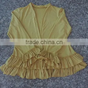Wholesale 2016 Womans Jackets Super Cotton Ruffle Design Blouse Womans Spring Jackets thumbnail-4