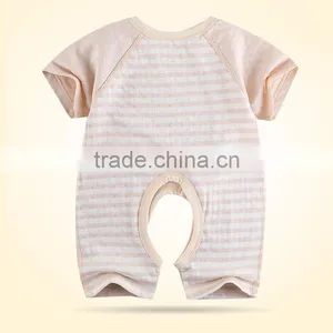 Factory Supply Organic Cotton Newborn Baby Girls Short Sleeve Romper Bodysiut Jumpsuit One-pieces Outfits Set thumbnail-4