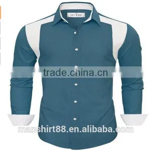 2016 New Wholesale Slim Fit Camisa Custom Mens Casual Dress Shirts thumbnail-3
