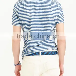 2015 SHORT-SLEEVE COTTON SHIRT Stripe Men Shirts 100% Cotton Short Sleeve OEM Service thumbnail-3
