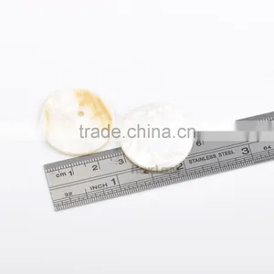 Big Natural Shell Buttons 28mm 2-hole Mother of Pearl Buttons Decoration SHELL-008 thumbnail-3