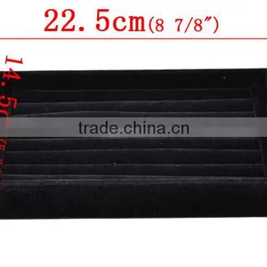 Black Velveteen Rings Jewelry Display Tray 22.5x14.5x3cm,1pc,Jewelry thumbnail-1