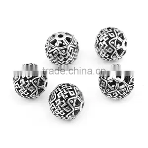 Zinc Based Alloy Spacer Beads Round Antique Silver thumbnail-3
