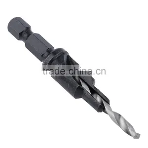 4 Pcs HSS Countersink Drill Bits + 1 Pcs 1/4 Quick Change Hole Hex Shank Screw Hot Search thumbnail-6