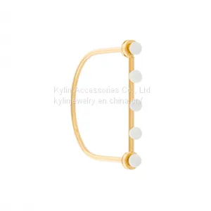 Fashion Jewelry 925 Sterling Silver 24k Yellow Gold T Bar Bangle thumbnail-2