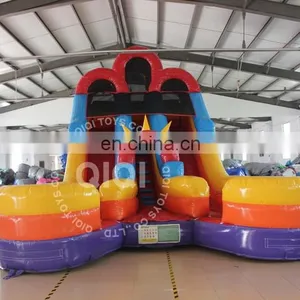 Commercial Grade Giant Inflatable Water Slide Inflatable Adult Double Lane Slide for Sale thumbnail-1