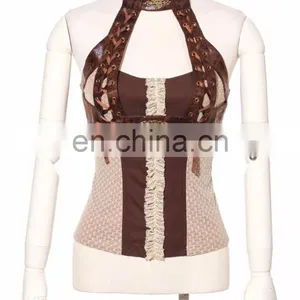 Steampunk Sleeveless Open Shoulders Corsage Style Top thumbnail-1