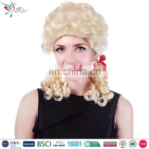 Wholesale Blonde Curly Synthetic Wigs Pigtail Sex Hot School Girl Wig thumbnail-1