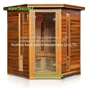 Health Mate Solid Wood Dry Steam Corner Far Infrared Sauna Room thumbnail-1
