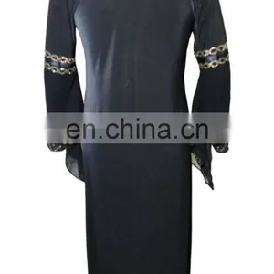 Women African Style Abaya / Latest Black And Golden Diamond Stone Work Embroidery Burkha/ Latest New York Fashion (dubai Abaya) thumbnail-6