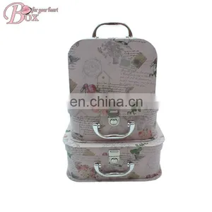 Small Paper Cardboard Suitcase Gift Box With Handle thumbnail-2