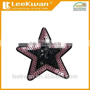 Two Colors Sequin Embroidery Star Applique With Sew-on Backing thumbnail-1