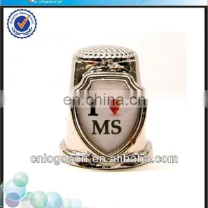 Custom Collection i Love MS Souvenirs Metal Sewing Souvenir Thimble thumbnail-1