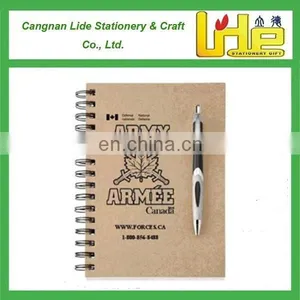 2016 Factory Direct Custom Logo Pattern Printed Spiral Notebook With Pen thumbnail-1