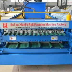 Roof Tiles Colored Steel Double Sheet Roll Forming Machine thumbnail-3