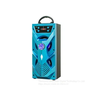 Audio Amplifier 4 Inch 10W Wood Portable Multifunctional Wireless Trolley Speakers thumbnail-2