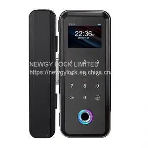 Security Electronic Fingerprint Sliding Doors Digital Glass Door Lock thumbnail-1