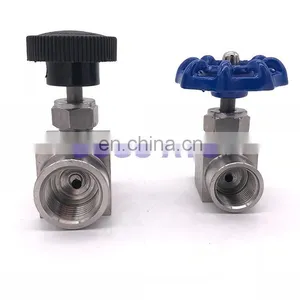 1/8" 1/4" 3/8" 1/2" BSP Equal Female Thread SS 304 Stainless Steel Flow Control Shut off Needle Valve thumbnail-1