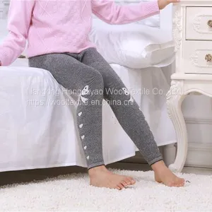 Hot Popular Jacquard Lovely Cartoon Bow Children Girl Gray Color Cotton Comfortable Sports Footless Tights thumbnail-1