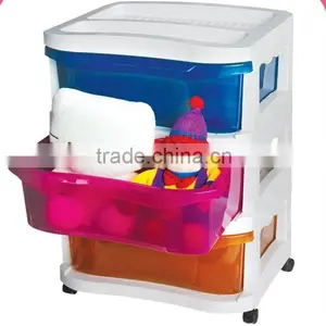 3 Tier Removable Plastic Storage Drawer, Plastic Storage Cabinet thumbnail-1