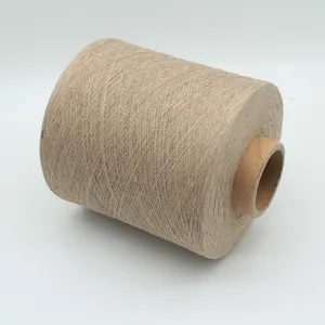 Weaving Yarn Supplies Ne12s/1 of Recycled 60/40 Polyester-cotton Light Brown Colored Yarn thumbnail-1