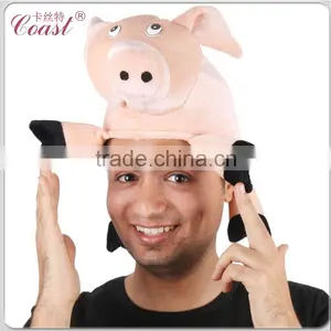 Funny Cute Pink Animal Pig Shaped Hats thumbnail-2