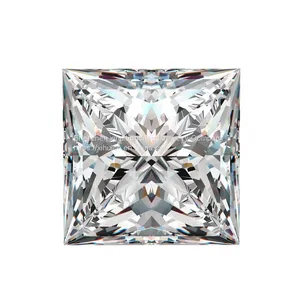 Wholesale Size White D Color VVS1 Princess Cut Moissanites Square Shape With Certificate Loose Germstones thumbnail-5
