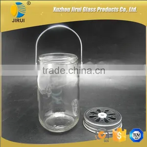 430ml Round Shape Clear Glass Mason Jar With Iron Wire thumbnail-5