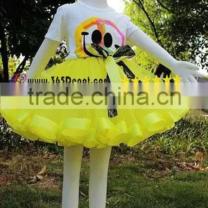 Yellow Satin Ribbon Tutu Rainbow Tutu Skirt thumbnail-1