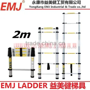 2m Aluminium Telescopic Ladder thumbnail-1