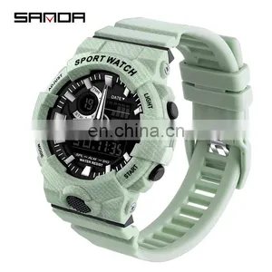 SANDA 3030 Multi-functional Ladies Brand Digital Watches Alarm Waterproof Luminous Chronograph Fashion Girls Wrist Watches thumbnail-2