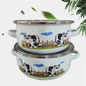 Bule Enamel Cookware/enamel Casserole Sets With Enamel Lid Wholesale thumbnail-4