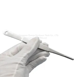 Tweezer Handle Non Slip Pointed/curved Stainless Steel Precision Stiffening Forceps 430 Material Quality thumbnail-3