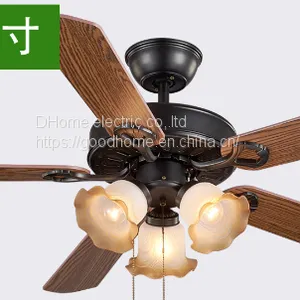 Retro Five Leaf Strong Wind Bedroom Lamp/Ceiling Fan Lamp/woodiness（Wechat:13510231336） thumbnail-3