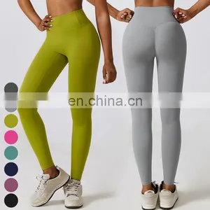 Breathable Quick Dry Tights Legging Custom Workout Wear Gym Fitness Pants Butt Lifting High Waist Yoga Leggings For Women thumbnail-5