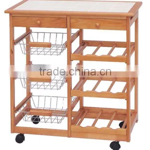 Pine Kitchen Trolley thumbnail-1