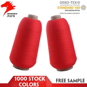 1000 Stock Colors High Stretch Nylon Yarn Hank Dyed Nylon 6 Yarn Low Breakage 40d-200d Nylon Dty Yarn for Elastic and Socks thumbnail-3