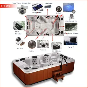 OEM Deluxe Large 8 Person Outdoor Spa In-ground Whirlpool Spa Tub thumbnail-4