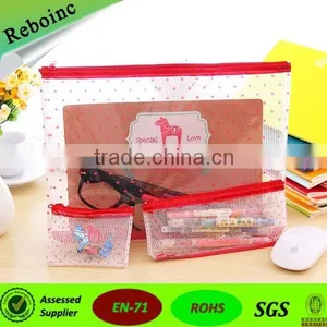 School Use Pvc Pencil Bag for Kids Pvc Pencil Case Bag for Teenagers Student Slider Zipper Pvc Pencil Bag thumbnail-2