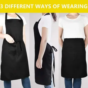 Chef Apron for Men and Women Professional for Cooking With Pockets - Adjustable - Bib Aprons - Water & Oil Resistant thumbnail-1