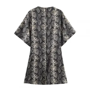 2025 New Fashionable Elegant Women's Animal Print Mini Dress thumbnail-3