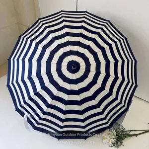 Straight Rod Umbrellas, Bent Handle Umbrellas With 16 Ribs, Customizable Advertising Gift Umbrellas, Multi - Ribbed Umbrellas for Both Sunny and Rainy Days, Commercial Sunshades thumbnail-2