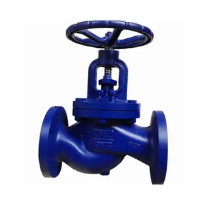 DIN WJ41T PN16 Ductile Iron Bellows Seal Globe Valve GGG50 GGG40 DN50 Cast Steel WCB Flange Bellows Globe Valve thumbnail-1