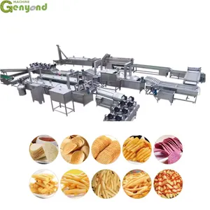 Genyond 100-1000 Kgs/H Automatic or Semi-Automatic Frozen French Fries Processing Line/ Potato Chips Making Machine thumbnail-2