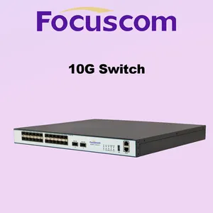 L3 Managed 10G Fiber Switch, 24-Port SFP+ With 2-Port 100G QSFP28 Uplinks, High-Performance Networking Aggregation Layer Switch Focus S5863-24X2C thumbnail-3